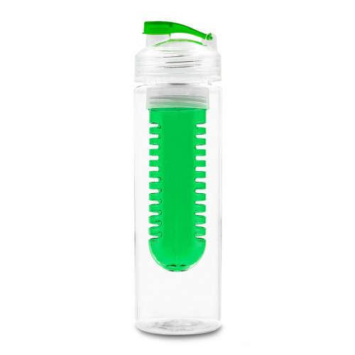 Bidon, butelka sportowa 650 ml z pojemnikiem na lód lub owoce jasnozielony V9868-10 (4)