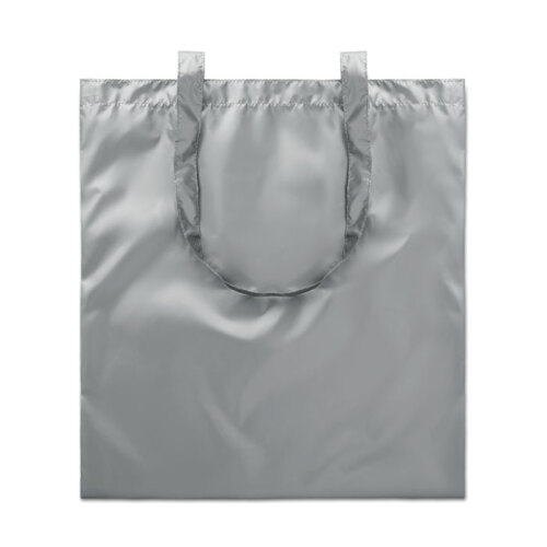 Błyszcząca torba na zakupy srebrny mat MO9443-16 (2)