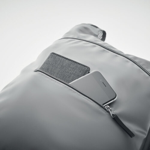 Składany plecak odblaskowy srebrny mat MO6983-16 (5)