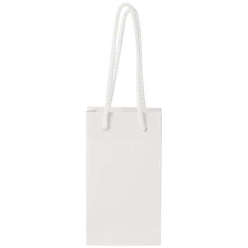 Ręcznie robiona torba z papieru integra z plastikowymi uchwytami – 9,5 x 4 x 17 cm Biały 1ZB00801 (2)