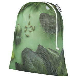Torba na zakupy z pochodzącego z recyclingu poliestru z nadrukiem sublimacyjnym 30 x 41 cm