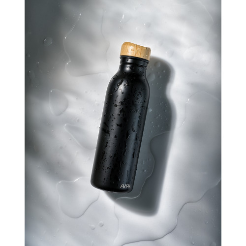 Butelka sportowa 600 ml Avira Alcor, stal nierdzewna z recyklingu Czarny P438.061 (5)