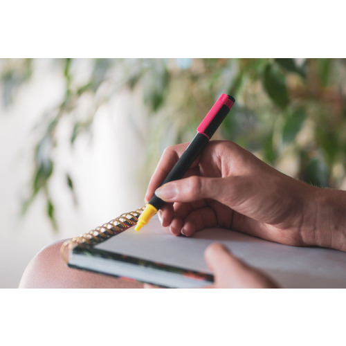 Zakreślacz dwustronny 2 kolory FIORENZA Czarny 1353503 (6)