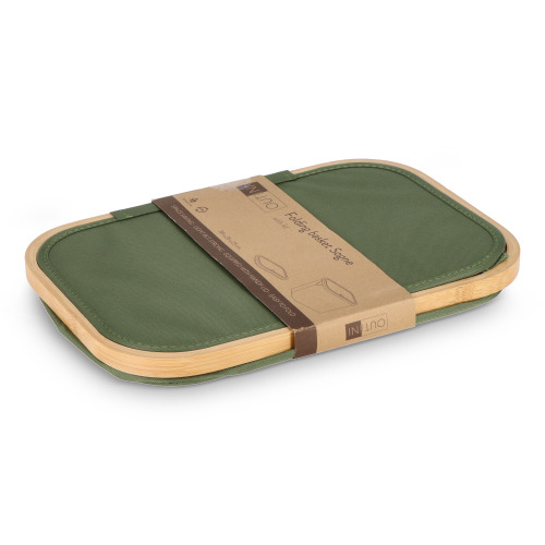 Składany kosz InSideOut z pokrywą Sogne 38 x 26 x 25cm rPET Oliwkowa zieleń LT57103-N0043 (8)