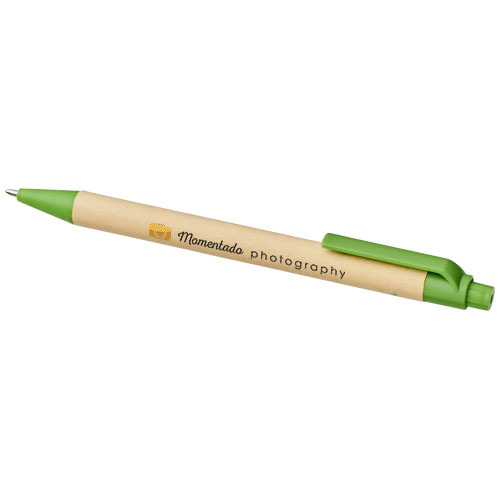Długopis Berk z kartonu z recyklingu i plastiku kukurydzianego Zielony 10738404 (1)