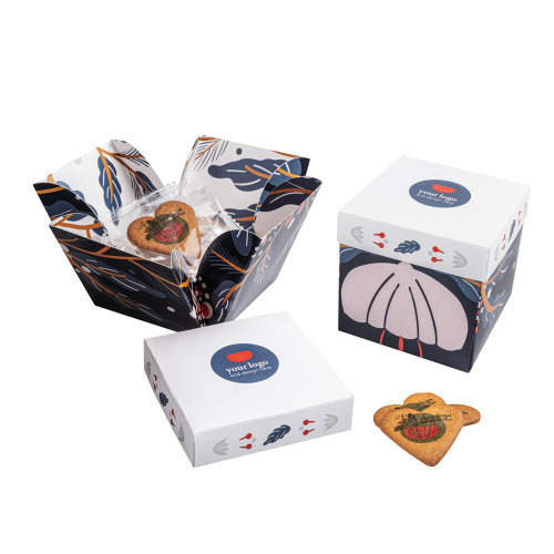 Ciastka reklamowe Logo Cookie Gift Serce Wielokolorwy S0358 