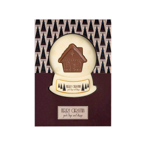 Czekoladowy Kształt Bożonarodzeniowa Kula Śnieżna Print