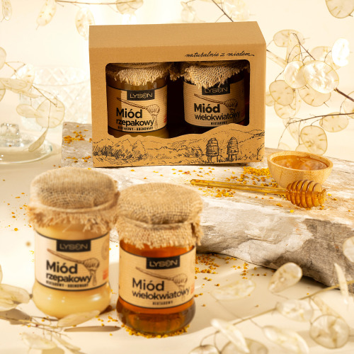 Zestaw Naturalnych Miodów 2x400g Wielokolorowy PLM2021 