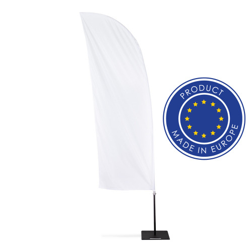 Żagiel reklamowy, flaga reklamowa ze stojakiem | Carlos biały V0600-02 (1)