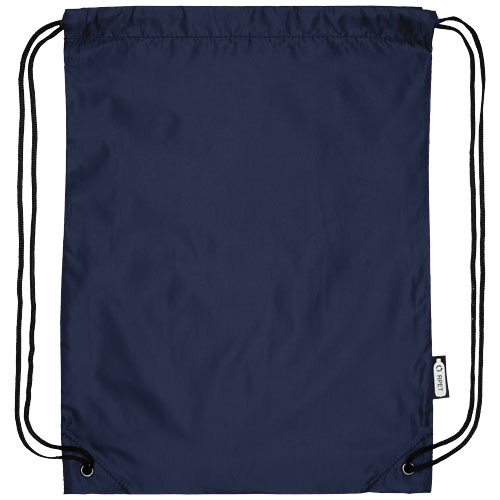 Plecak Oriole ze sznurkiem ściągającym z recyklowanego plastiku PET Granatowy 12046101 (4)
