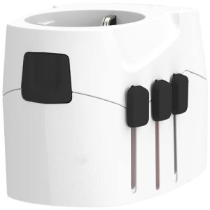 SKROSS® PRO Light USB AC30PD – uniwersalna przejściówka do urządzeń elektrycznych Biały