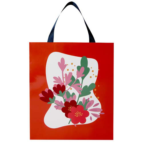 Torba papierowa Smartfold 210 g/m² z uchwytami ze wstążki i błyszczącym laminowaniem – 31 x 12 x 39 cm Niebieski 1ZM01452 (1)