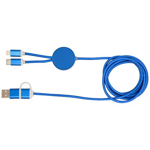 Alasia kabel do synchronizacji danych i szybkiego ładowania 5 w 1 27 W o długości 150 cm z tworzyw sztucznych i aluminium pochodzących z recyklingu Błękit królewski 12442553 (4)