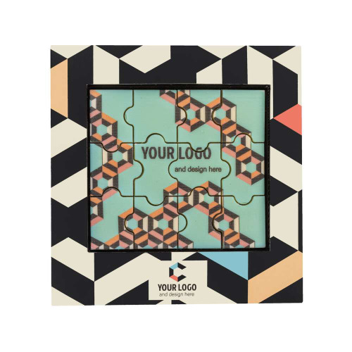 Zestaw czekoladek z nadrukiem Puzzle 12 sztuk Wielokolorowy S0047 