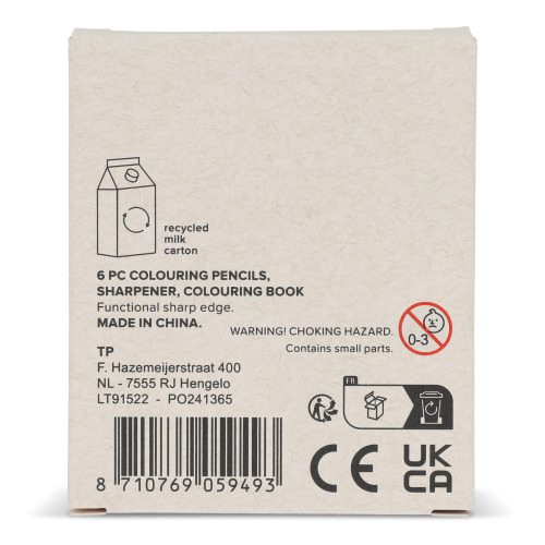 8-elementowy zestaw do kolorowania w pudełku z kartonu z recyklingu Ecru LT91522-N0054 (2)