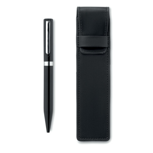 Metalowy długopis z etui czarny MO9098-03 