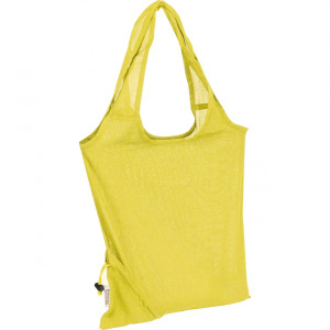 Składana torba z bawełny i poliestru z recyklingu 118 g/m² ANJA żółty