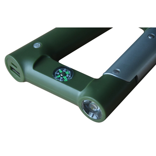 Power Bank z klamrą do paska, latarką i kompasem Zielony EG 019109 2600 (2)