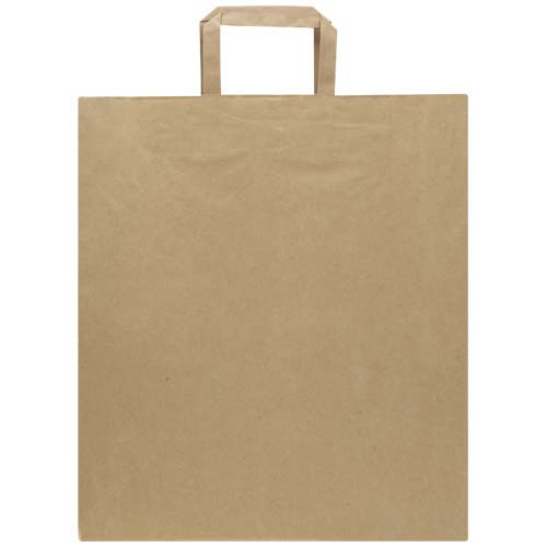 Kraft torba papierowa 80–90 g/m2 z płaskimi uchwytami — 32 x 17 x 39 cm Kraftowy brąz 1PQ01106 (1)