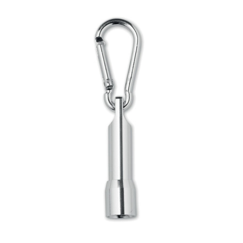 Latarka LED z pojemnikiem na w Srebrny mat MO2560-16 