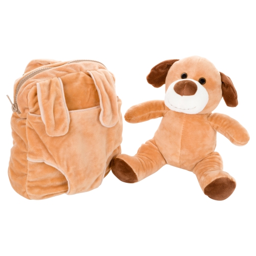 Bruno, pluszowy pies, plecak brązowy HE689-16 (2)