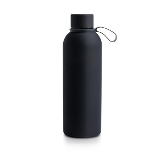 Butelka termosowa o pojemności 500 ml z gumowym wykończeniem / Thermal Czarny