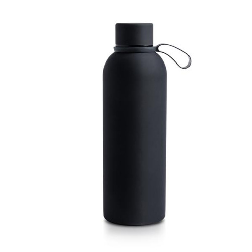 Butelka termosowa o pojemności 500 ml z gumowym wykończeniem / Thermal Czarny IP37072211 