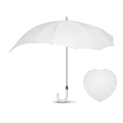 Parasol serce Biały MO9605-06 