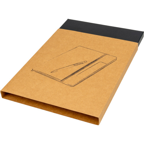 Notes A5 w linie z papieru z recyklingu z długopisem WALSALL Szary 437907 (13)