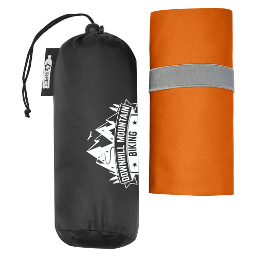 Niezwykle lekki i szybkoschnący ręcznik Pieter z plastiku PET z recyklingu Pomarańczowy 12701231 (1)