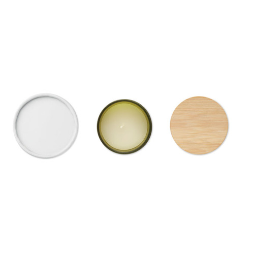 Świeca woskowa roślinna 120 gr Zielony MO6612-09 (4)