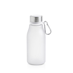 Matowa butelka RPET o pojemności 350 ml z karabińczykiem / Bijou Translucent