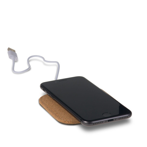 Square cork Wireless charger 5W Naturalny LT95069-N0094 (1)