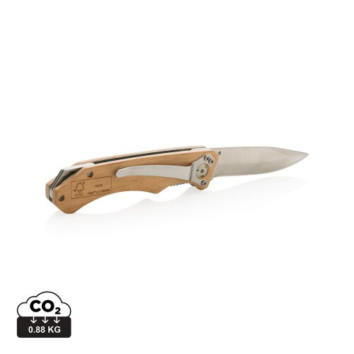Drewniany nóż składany, scyzoryk brązowy P414.059 (10)