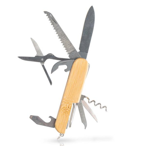 Nóż wielofunkcyjny z bambusową rączką / Multiblade Light Brown IP20021838 