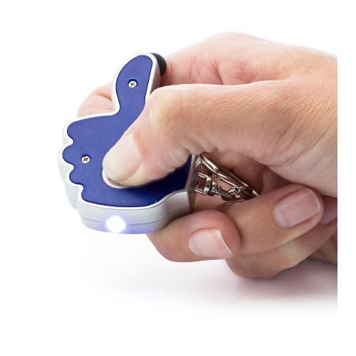 Brelok do kluczy "kciuk", lampka LED, touch pen Granatowy V1686-04 (1)