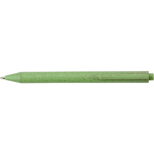 Notatnik ok. A5 ze słomy pszenicznej z długopisem zielony V0238-06 (3)
