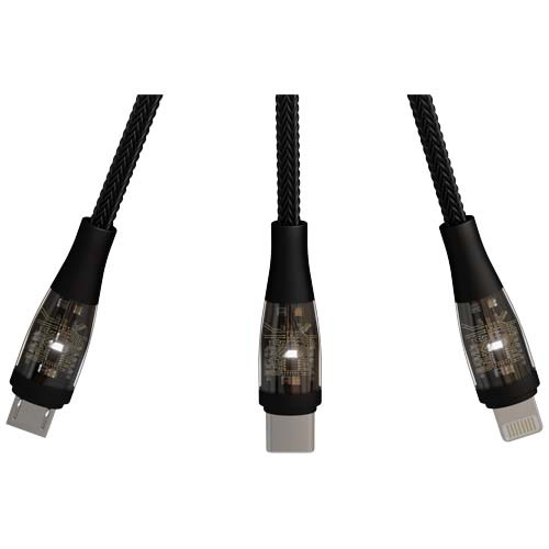 SCX.design C50 kabel szybkiego ładowania 5 w 1 o mocy 100 W/5 A z wyświetlaczem cyfrowym Czarny 2PX16290 (3)