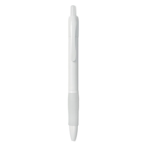 Długopis z gumowym uchwytem biały MO9483-06 
