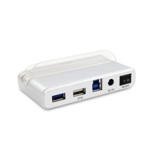 Unitek Y-3067 hub OTG 3xUSB z ładowaniem BC 1.2 Srebrny / grafitowy EG 007577 (4)