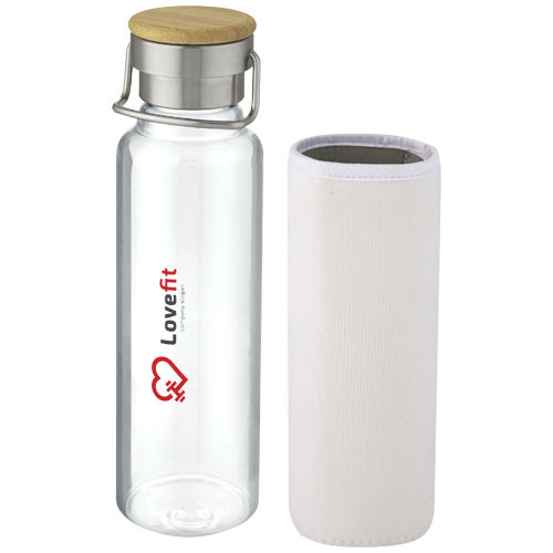Szklana butelka Thor o pojemności 660 ml z neoprenowym pokrowcem Biały 10069601 (1)