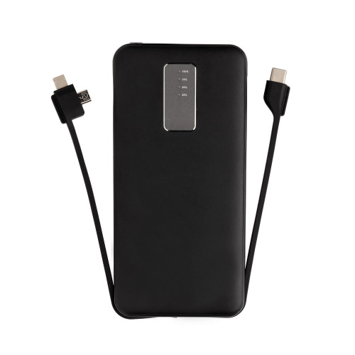 Power bank 10000 mAh ze zintegrowanym kablem 3 w 1 Czarny P322.041 (5)