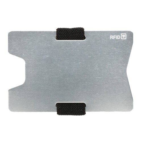 Minimalistyczny portfel, ochrona RFID srebrny, czarny P820.462 (2)