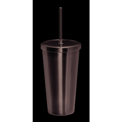 Kubek ze słomką Srebrny mat MO9528-16 (2)