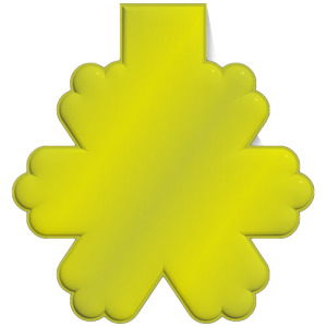 RFX™ reflective odblaskowy magnes z TPU w kształcie płatka śniegu  Neonowy żółty