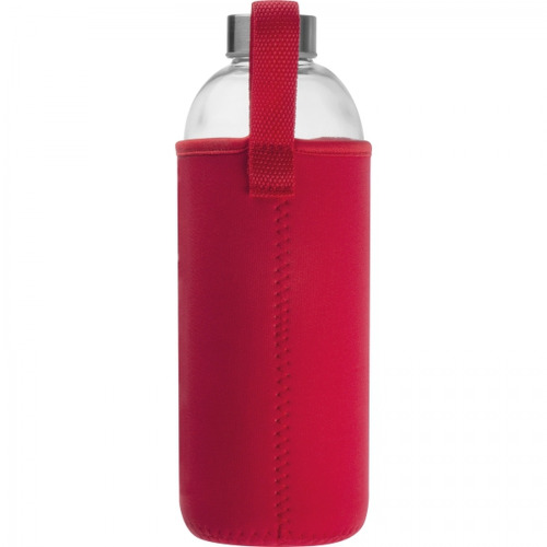 Butelka szklana z pokrowcem 1000 ml JESSICA Czerwony 6242705 (8)