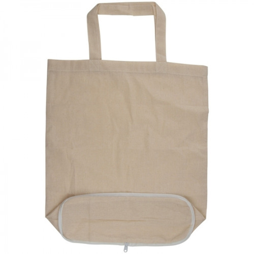 Torba bawełniana z krótkimi uszami składana 120 g/m2 FERRARA Beżowy 085913 (5)