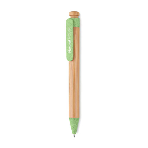Długopis bambusowy zielony MO9481-09 (2)