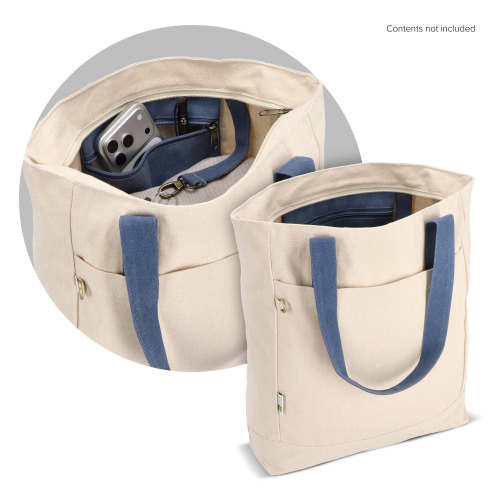 Torba Canvas InSideOut Reuuz 33 x 42 x 10 cm Ecru / niebieskoszary LT57116-N5465 (5)