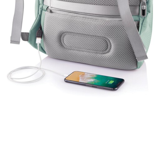 Bobby Soft, plecak na laptopa 15,6", chroniący przed kieszonkowcami, wykonany z RPET zielony V0998-06 (8)